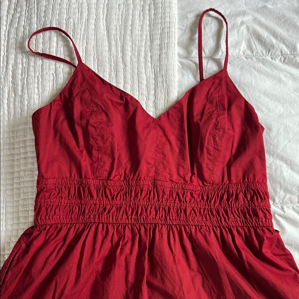 Old Navy Red Spaghetti Strap Dress w/ POCKETS